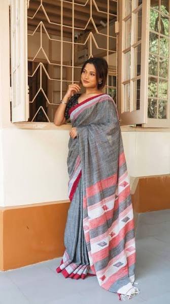 how to style cotton saree for office